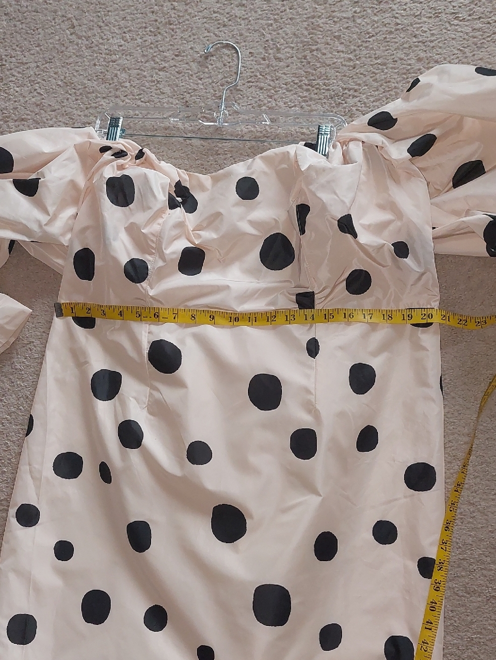 Eloquii Tailored Mutton Sleeve Paradiso Dot Mini Dress Sz 22 - Picture 8 of 12